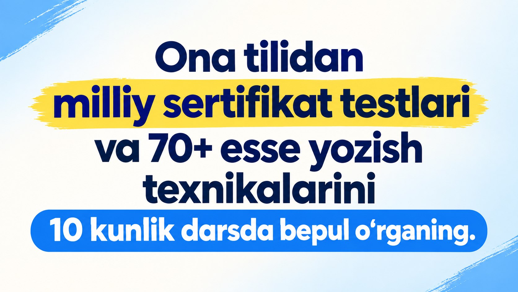 Iskandarova Ona tili Milliy Sertifikat