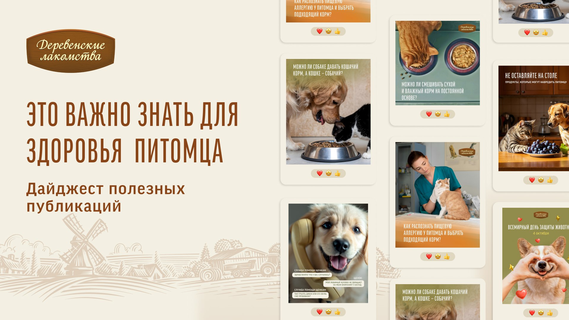 Деревенские лакомства | Премиальные корма и лакомства для собак и кошек