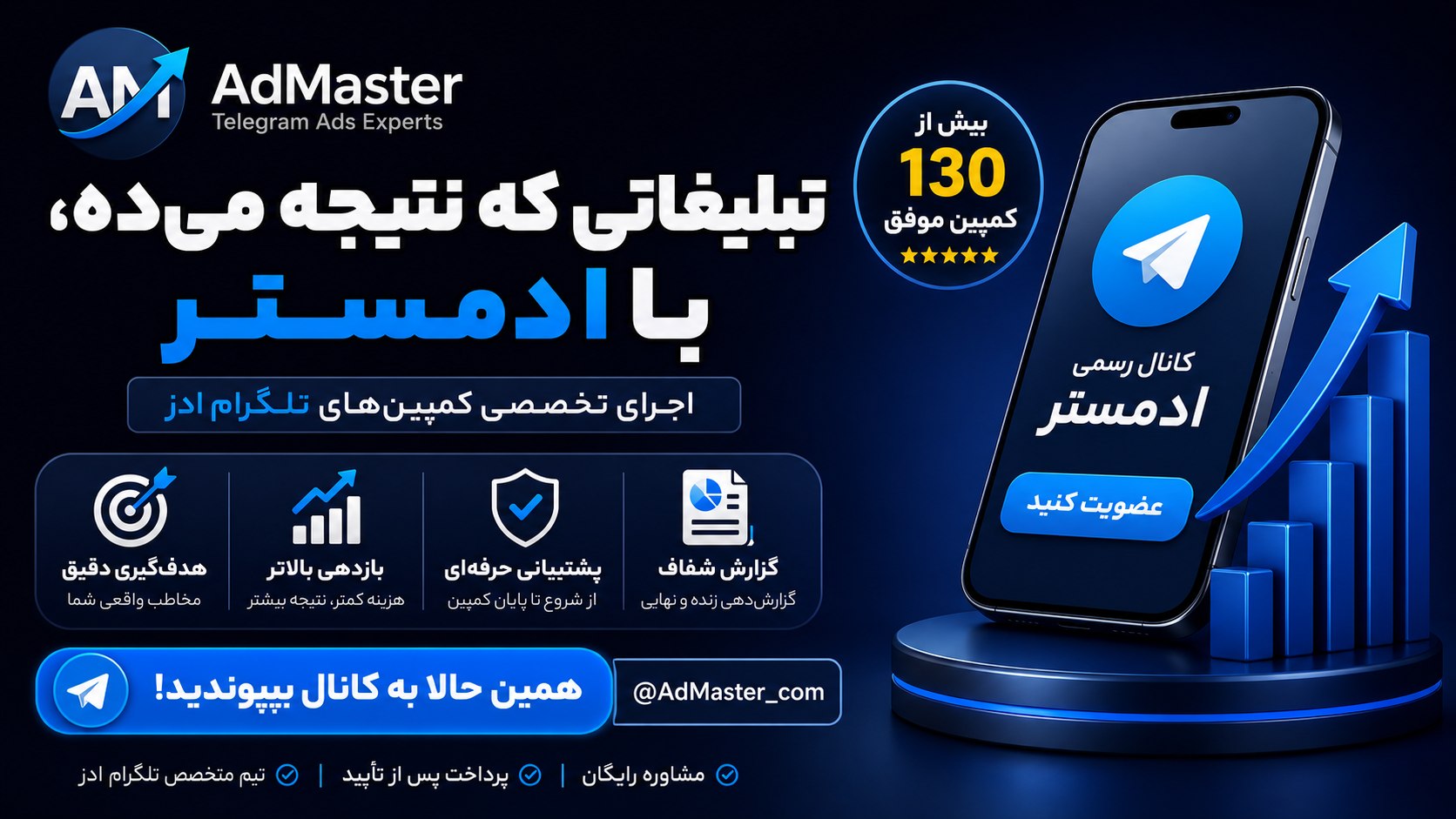 AdMaster | انجام تبلیغات تلگرام